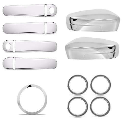 Kit Cromado Retrovisor Maçaneta Aro Coifa Saída Do Ar Gol G5 0