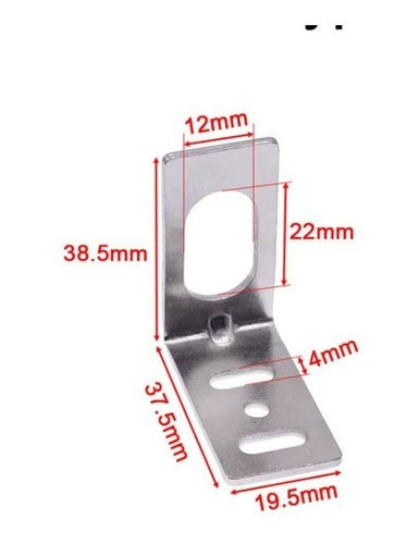 Suporte Curvo 90º Em Aço Galvanizado Para Sensor M12 1