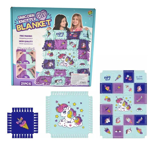 Juguete Para Niños Juego Arma Tu Manta Unicornio Poliester 0