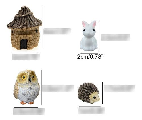 Adornos De Jardin En Miniaturafashionclubs 24pcs Adornos En 1