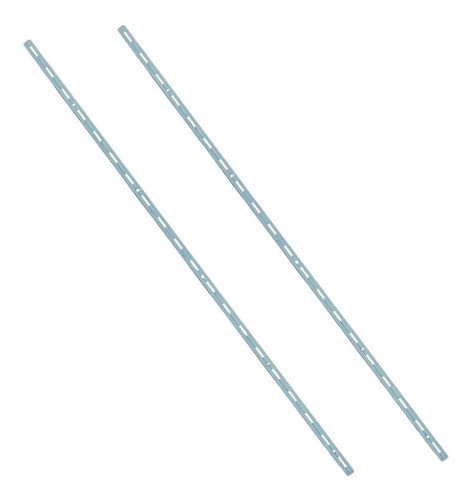 Kit 2 Trilhos Cremalheira Simples Cantoneira Prateleira 1,5m 0
