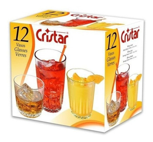 Set 12 Vasos Prisma, Cristar 0