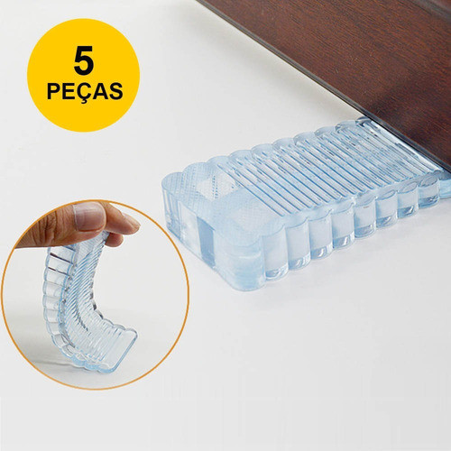 Trava Transparente Para Porta - Kit 5 Peças 1