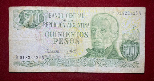 Billete 500 Pesos Ley Reposición Bottero 2431 F1 Sin Hilos 0
