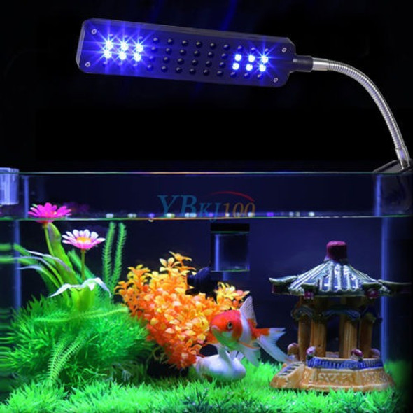 48 Led 3 Modo De Blanco Y Azul Acuario Lámpara De Clip Para 1