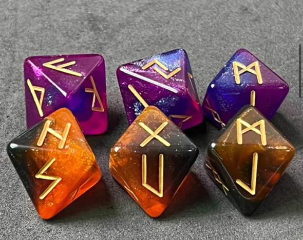 Set 3 Dados Runas Vikingas Acrílico Tipo Dados Astrológicos 1