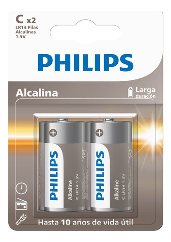 24 Pilas C Alcalina Philips Lr14 1.5v 1
