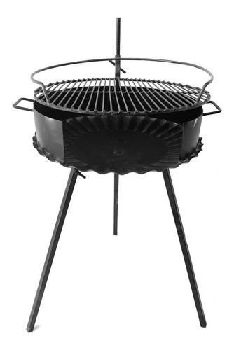 Fogón De Disco Grande Alto Con Parrilla Y Patas Desmontables 0