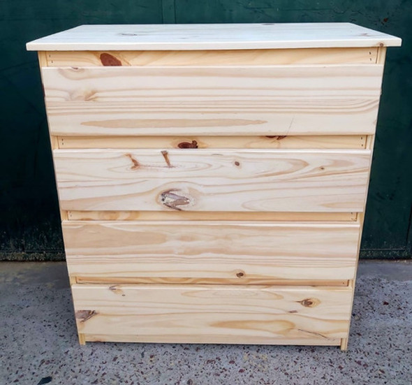 Cajonera Campestre 4 Cajones Grandes De Pino 0