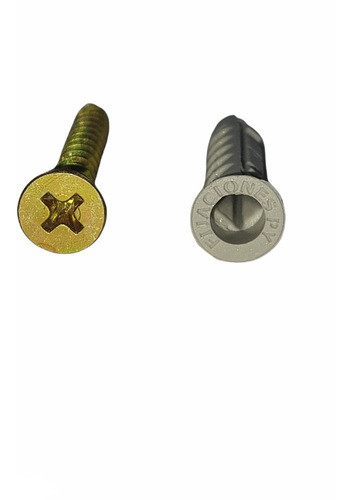 100 Tarugos Espyga Ladrillo Hueco N°8 + 100 Tornillos 5 X 45 1
