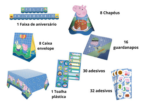 Kit Festa George Pig 96 Peças Regina Festas - Inspire Sua Fe 1