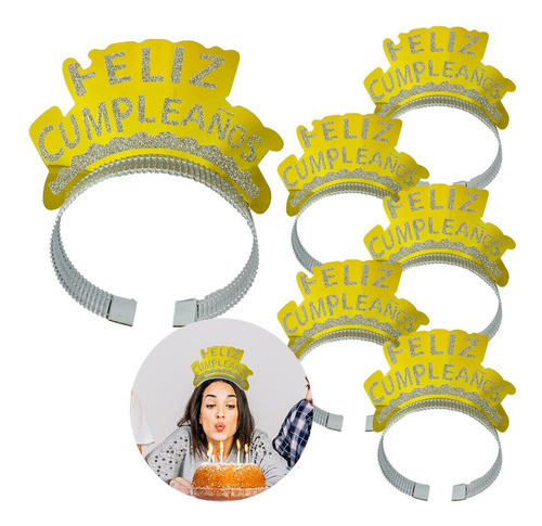 Vincha Feliz Cumpleaños X 24 Unid. Vinchas Cotillón 0