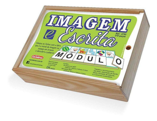 Jogo Imagem E Escrita Em Madeira - Carimbras 0