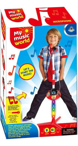 Micrófono Karaoke Pie Extensible Luces Sonido Conecta Celu 0