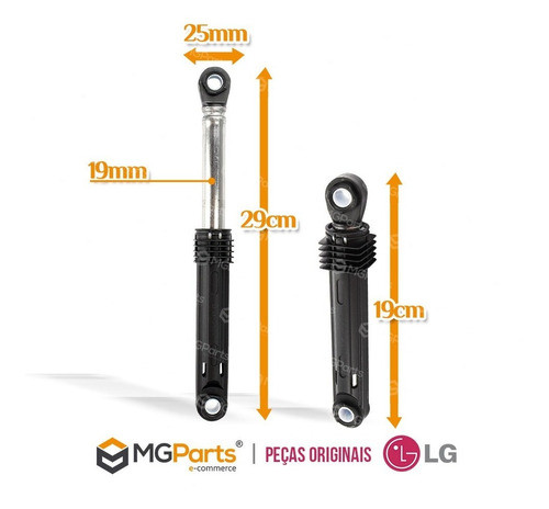 Kit C/3 Amortecedor Lavadoras E Lava Seca LG - 4901er2003a 1