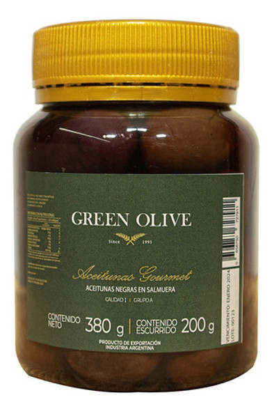 Aceitunas Negras Nat. Green Olive N° 000 X 200 Gr. Esc. Pet 0