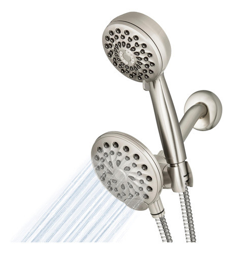 Sistema De Chuveiro Waterpik One-touch Dual 2 Em 1 De Níquel 0
