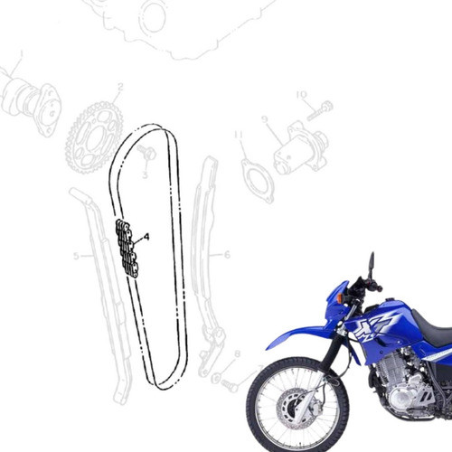 Corrente Comando Ww3 126 Elos Xt600 Tenere 600 1