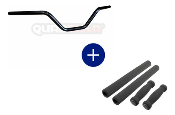 Manubrio Forma Bicicleta Playera 26 Acero + Puños Grip 4pcs 1