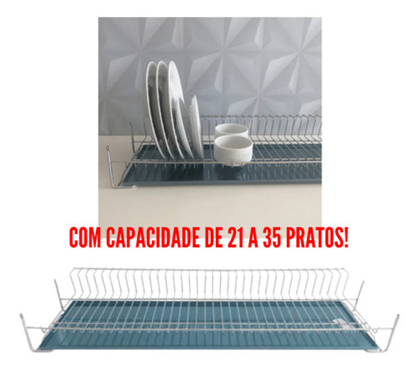 Escorredor Fixo De Armário C/ Bandeja De Escorrer Água 67cm 1 Escorredor Fixo De Armário C/ Bandeja De Escorrer Água 67cm 1