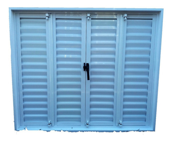 Postigon De Aluminio Blanco 150x110 4 Hojas 1