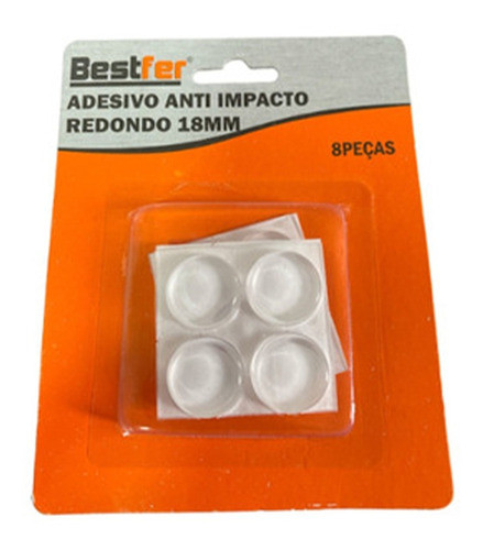 Adesivo Protetor Anti Impacto Transparente Redondo 8pçs 18mm 1