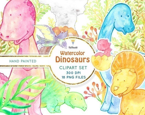 Cliparts Imagenes Png Dinosaurios Acuarela M52 0