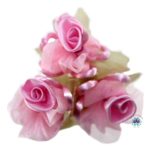 Flor Rosa De Cetim (3un) 0