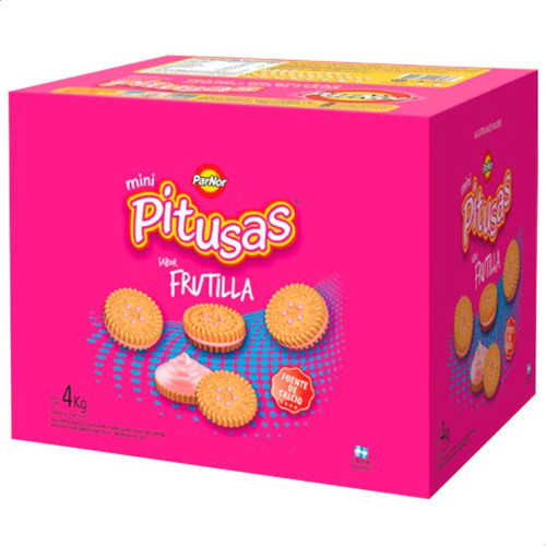 Caja Galletitas Pitusas Frutilla Mini Pack - Mejor Precio 1