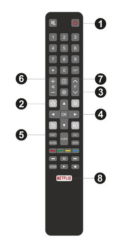 Control Remoto L49s62 Para Smart Tv Netflix Tcl Hitachi Rca 1