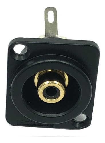 Conector Amphenol Rca Hembra Metalico Negro A Chasis 1