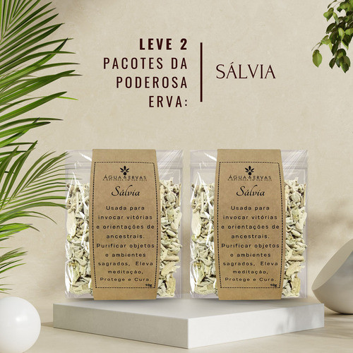 Leve 2 Pacotes Ervas Para Banho Corpo - Sálvia Erva Seca 1