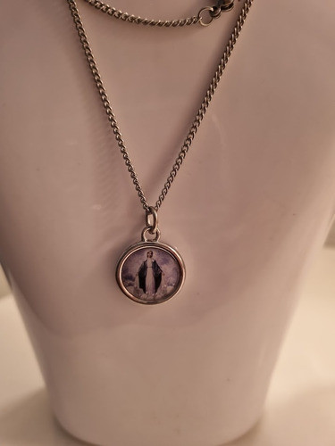 Collar De Acero Medalla Milagrosa 1