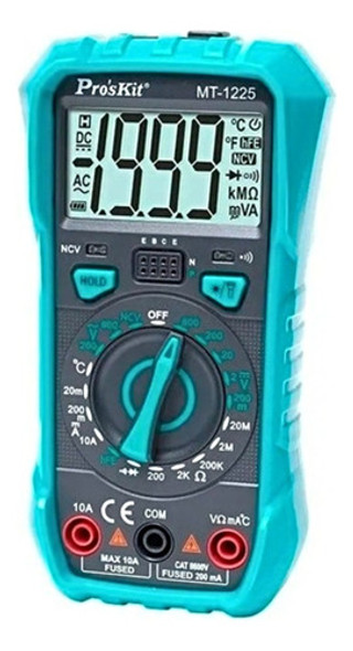 Tester Proskit Mt-1225 Buzzer Temperatura Ncv Linterna Hold 0