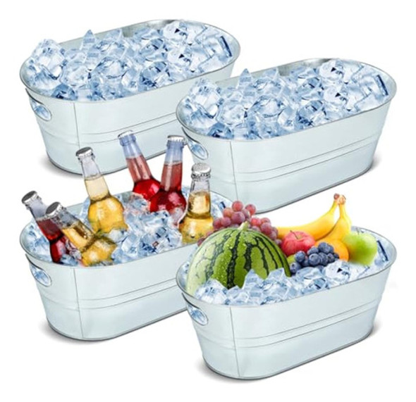 Bañera Galvanizada De 3 Galones, Cubetas De Hielo 0