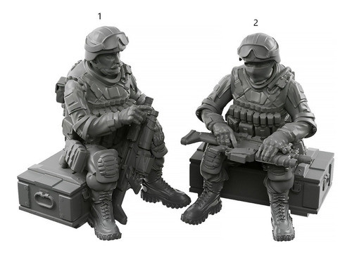 Miniatura Soldado Moderno, Escala 1/32, Color Blanco 0