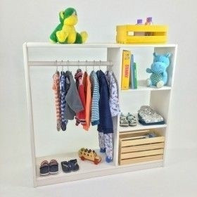 Guarda Roupa Infantil Branco Mdf Montessori 1