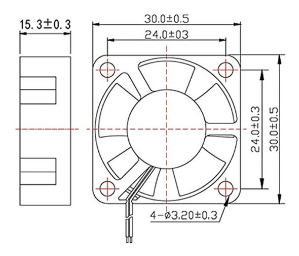 Alto Cfm 30 Mm X 30 Mm X 15 Mm 3015 Paquete De 2 Ventiladore 1