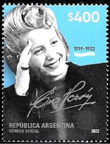 2022 Homenaje Eva Perón- Argentina (sello) Mint 0