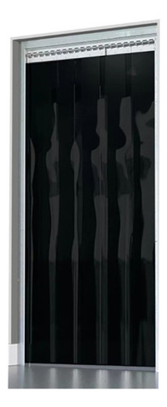 Cortina De Pvc Preto Opaco - Larg. 1,00 X Alt. 2,10m 0