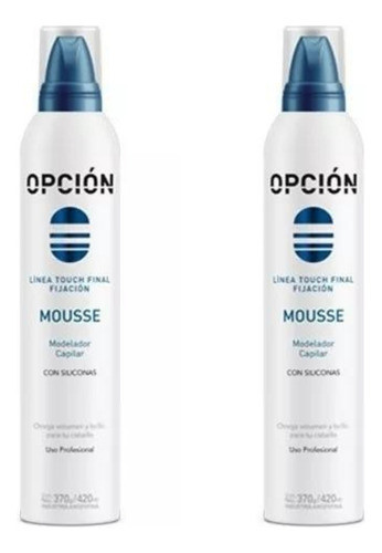 Kit X2 Unidades De Opción Mousse Modelador Capilar X 420 Ml 0