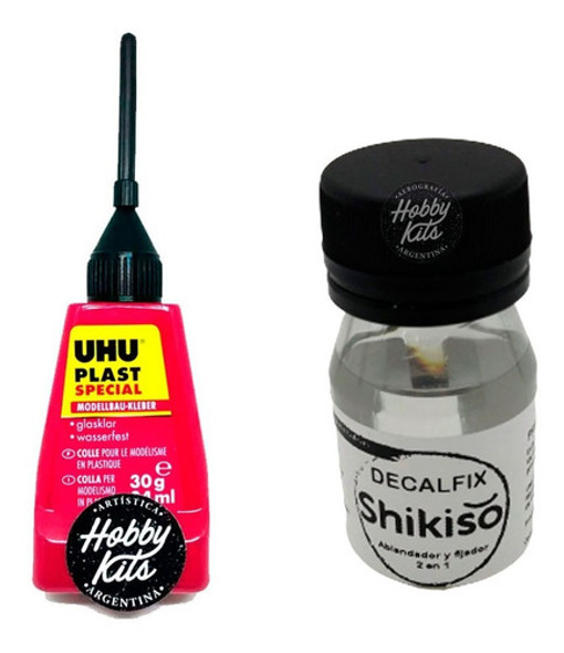 Lupa Pinza Y Pegamento Uhu Aguja Con Decalfix Para Maquetas 1