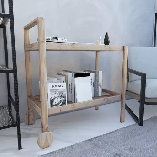 Carro Utilitario 2 Andares Suporte Para Copos E Bandejas 1