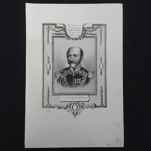 Litografía Original Juan Gregorio De Las Heras 1910 Lajouane 1