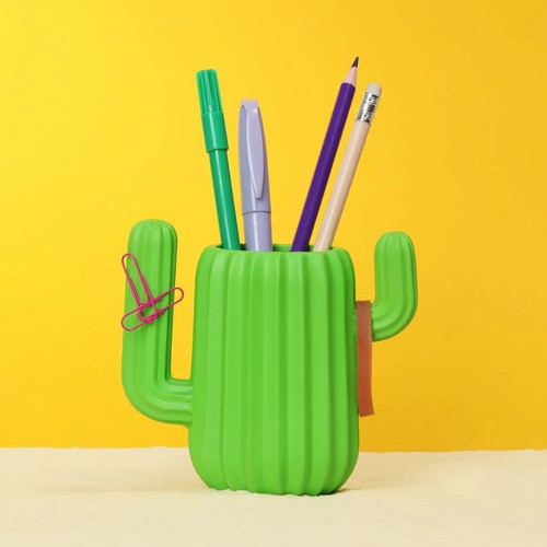 Organizador Cactus Para Oficina Magnético Diseño Decoración 1