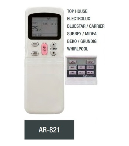 Control Remoto Aire Acond. Grundig, Midea Ar821 1