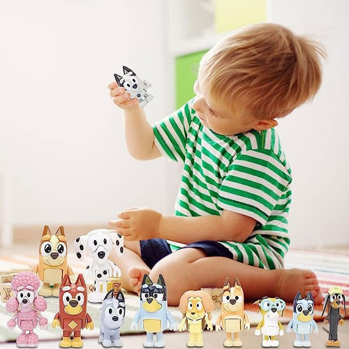 12 Unidades/conjunto De Brinquedos Bluey Playtime Anime Acti 1