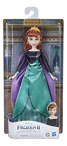 Disney Frozen 2 Queen Anna Fashion Doll, Vestido, Zapatos Y 0