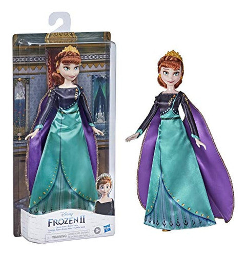 Disney Frozen 2 Queen Anna Fashion Doll, Vestido, Zapatos Y 1