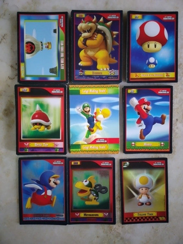 Mario Bros Cartas Collection, Brillantes, Troqueladas.leer 1